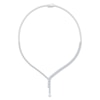 Thumbnail Image 1 of KAY Lab-Grown Diamonds Marquise, Pear & Round-Cut Staggered Chevron Necklace 5 ct tw 10K White Gold 16"
