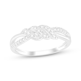Diamond Swirl Fashion Ring 1/4 ct tw 10K White Gold