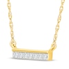 Thumbnail Image 2 of Diamond Bar Necklace 1/20 ct tw 10K Yellow Gold 18"