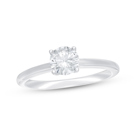 Now + Forever Lab-Grown Diamonds Solitaire Engagement Ring 3/4 ct tw Round-Cut 14K White Gold (F/SI2)