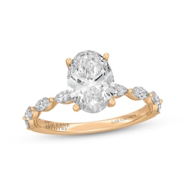 Neil Lane Artistry Oval-Cut Lab-Grown Diamond Engagement Ring 2-5/8 ct tw 14K Yellow Gold