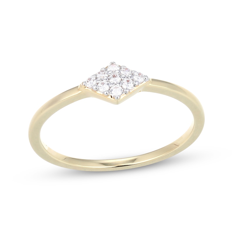 Main Image 1 of STUDIO BY KAY Lab-Grown Diamond Geometric Ring 1/10 ct tw 24K Yellow Gold Vermeil Sterling Silver