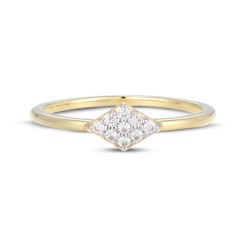 Main Image 3 of STUDIO BY KAY Lab-Grown Diamond Geometric Ring 1/10 ct tw 24K Yellow Gold Vermeil Sterling Silver