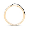 Thumbnail Image 2 of Now + Forever Black & White Diamond Crisscross Anniversary Ring 1/4 ct tw 10K Yellow Gold
