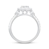 Thumbnail Image 2 of Multi-Diamond Heart-Shaped Promise Ring 1/6 ct tw 10K White Gold