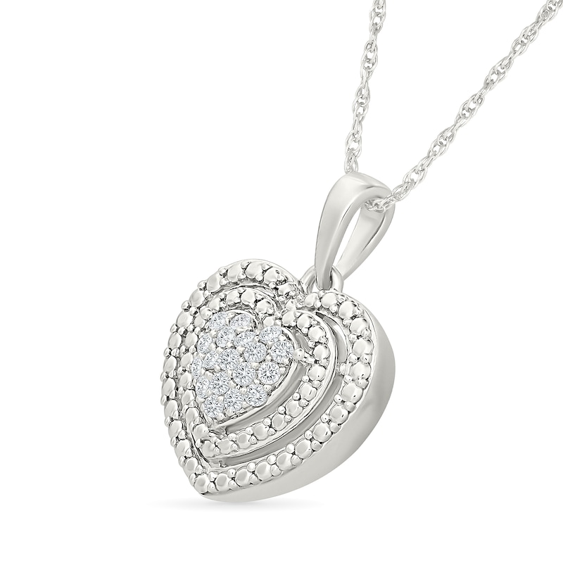 Main Image 3 of KAY Lab-Grown Diamonds Heart Double Halo Gift Set 1/4 ct tw Sterling Silver