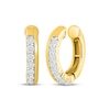 Thumbnail Image 1 of KAY Lab-Grown Diamonds Clip On Hoop Earrings 1/4 ct tw 10K Yellow Gold
