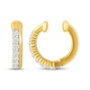 Thumbnail Image 3 of KAY Lab-Grown Diamonds Clip On Hoop Earrings 1/4 ct tw 10K Yellow Gold