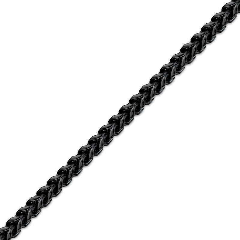 Main Image 2 of 6mm Foxtail Chain Necklace Black Ion-Plated Stainless Steel 26"