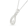 Thumbnail Image 2 of Diamond Accent Infinity Twist Necklace Sterling Silver