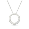 Thumbnail Image 1 of KAY Lab-Grown Diamonds 3-Stone Circle Necklace 1/20 ct tw Sterling Silver