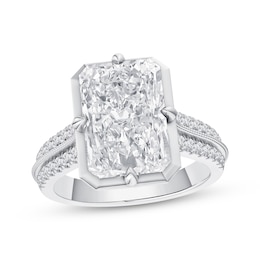 Now + Forever Lab-Grown Diamonds Radiant-Cut Engagement Ring 5-1/3 ct tw 14K White Gold