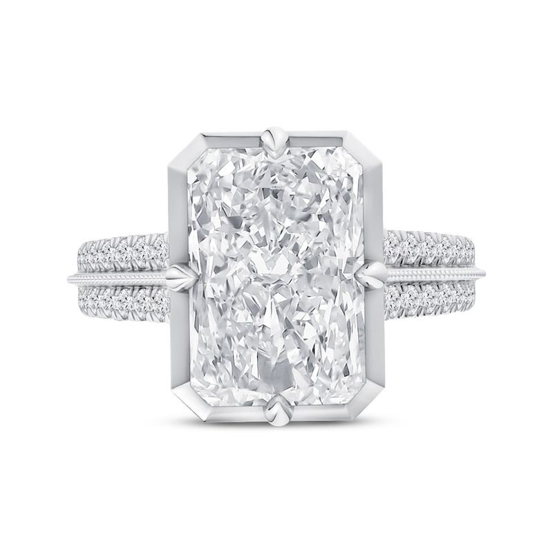 Main Image 4 of Now + Forever Lab-Grown Diamonds Radiant-Cut Engagement Ring 5-1/3 ct tw 14K White Gold