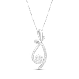 KAY Lab-Grown Diamonds Looping Teardrop Necklace 1/5 ct tw Sterling Silver 18"