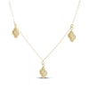 Thumbnail Image 2 of Italian Brilliance Bead Border Clover Dangle Necklace 14K Yellow Gold 18"