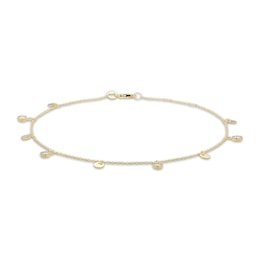 STUDIO BY KAY Lab-Grown Diamond Dangle Anklet 3/8 ct tw 24K Yellow Gold Vermeil Sterling Silver 10"