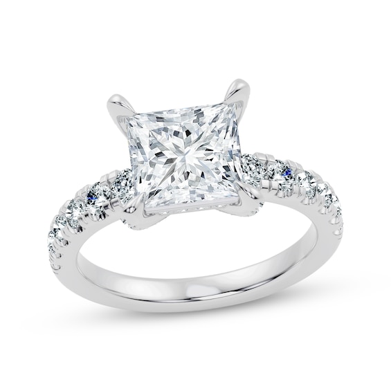 Now + Forever Lab-Grown Diamonds Certified Princess-Cut Engagement Ring 2-5/8 ct tw 14K White Gold