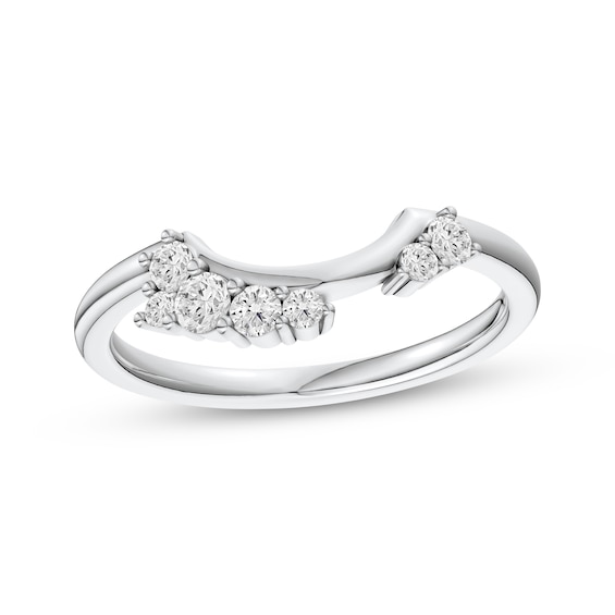 Now + Forever Diamond Contour Wraparound Band 1/5 ct tw 10K White Gold