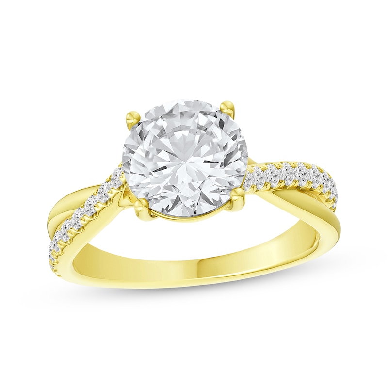 Main Image 1 of Now + Forever Lab-Grown Diamonds Certified Round-Cut Engagement Ring 2-1/4 ct tw 14K Yellow Gold