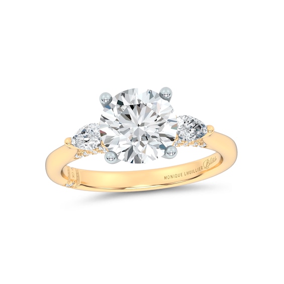 Monique Lhuillier Bliss Natural Diamond Engagement Ring Setting 3/8 ct tw 14K Gold
