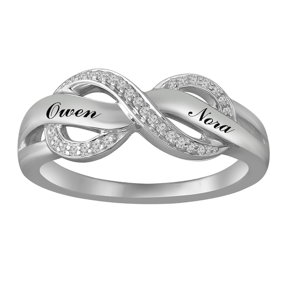 1/10 ct tw Diamond Couple's Ring (2 Lines)
