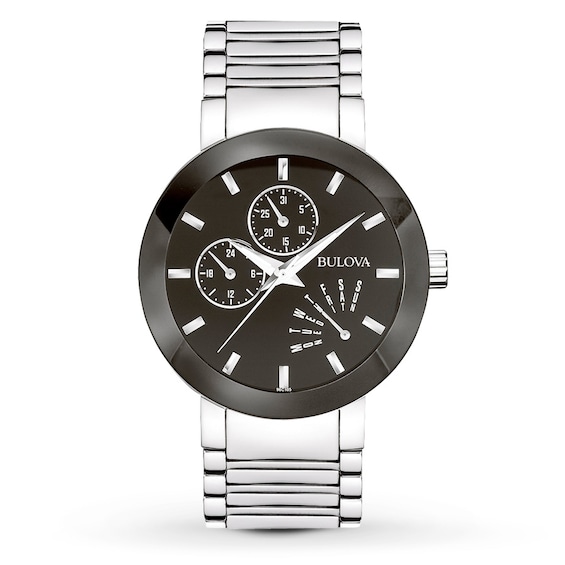 Bulova Men’s Multi-Function Modern Stainless Steel Watch, Silver Tone