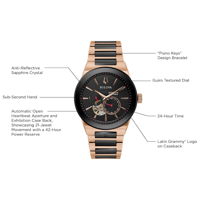 Main Image 5 of Bulova Latin Grammy Men's Watch 98A236