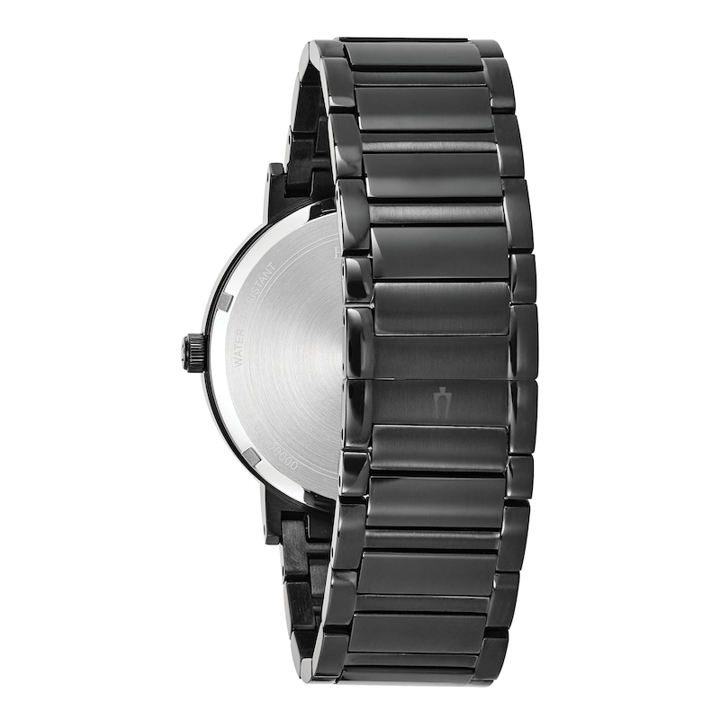 JBW Men&s Bond Black Stainless Steel Diamond Bracelet Watch