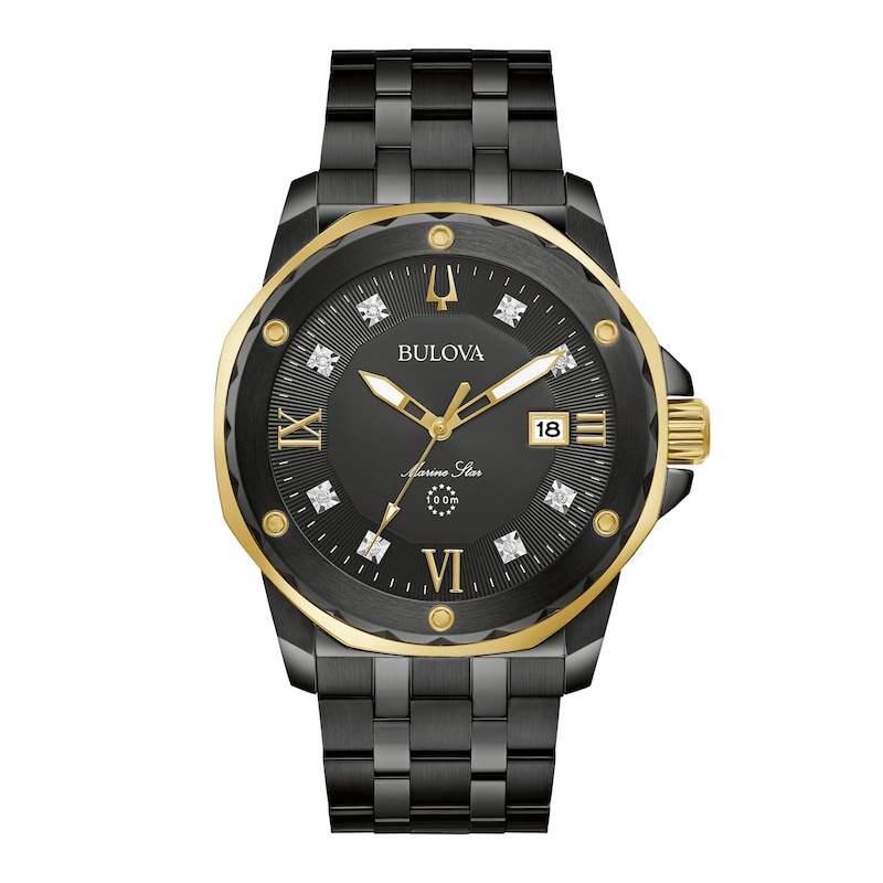 Main Image 1 of Bulova Marine Star &quot;A&quot; 3H Diamond Men's Watch 98D176