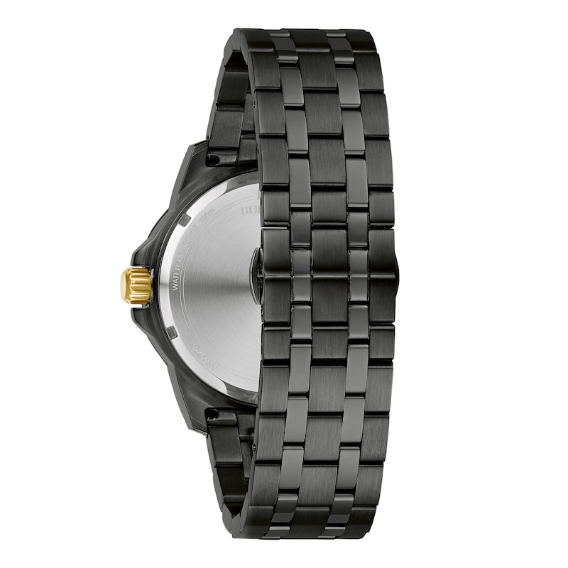JBW Men&s Bond Black Stainless Steel Diamond Bracelet Watch