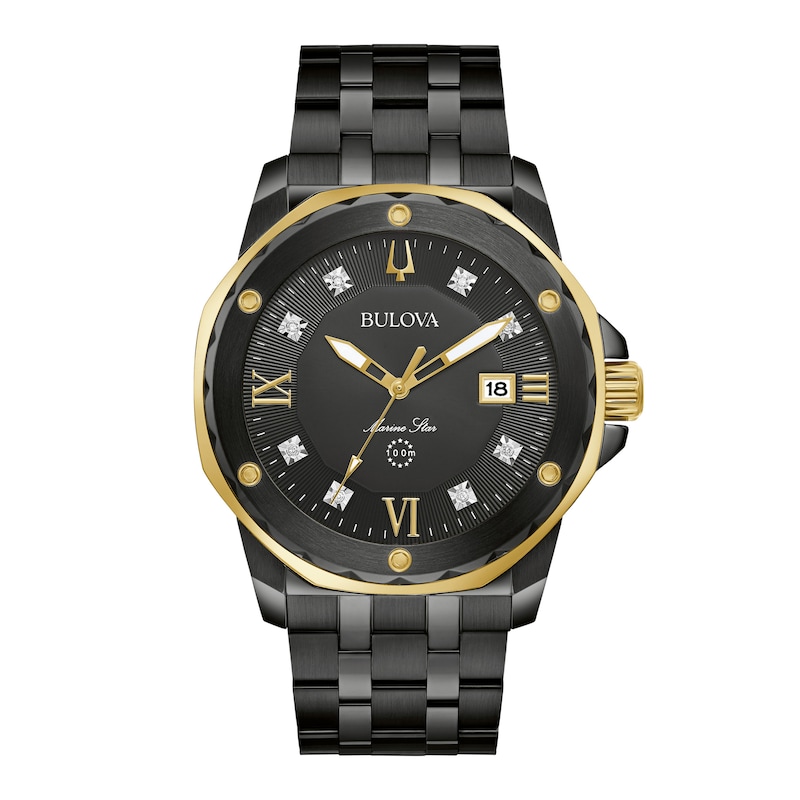 Bulova Marine Star "A" 3H Diamond Men's Watch 98D176