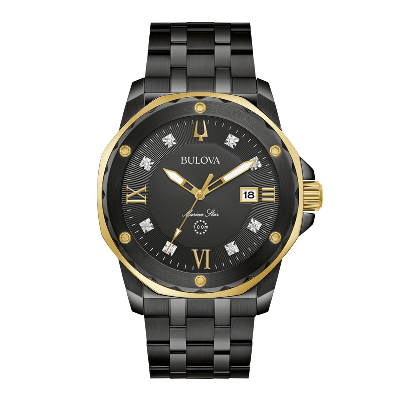 Bulova Marine Star "A" 3H Diamond Men's Watch 98D176