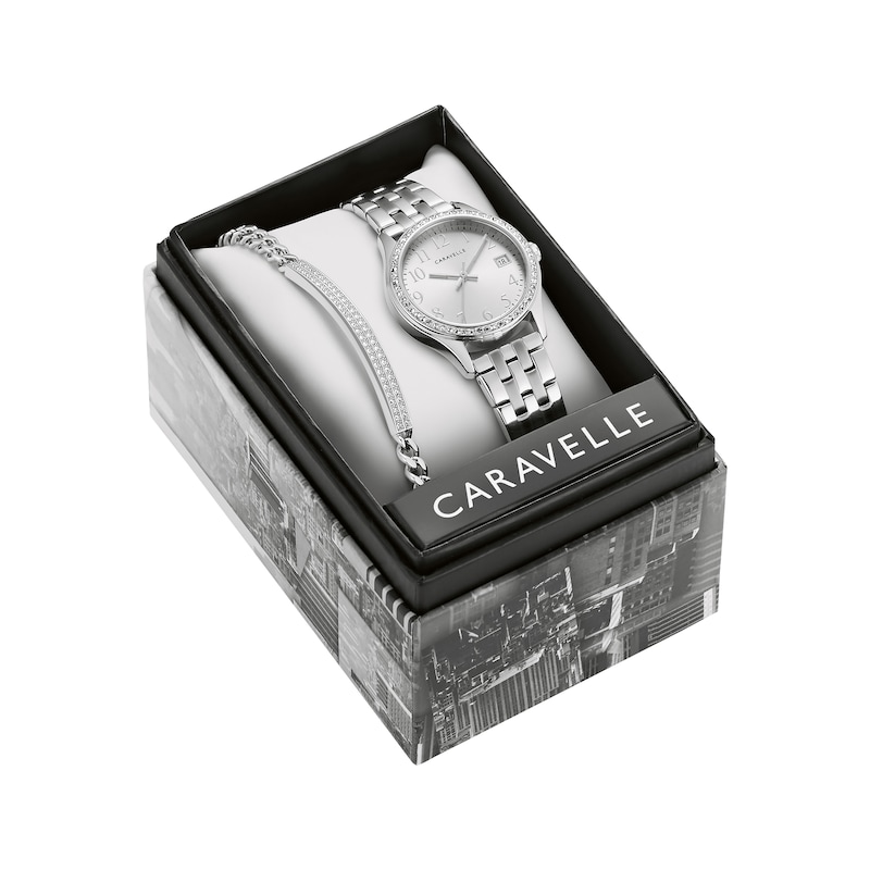 Main Image 1 of Caravelle Classic Crystal Women's Watch Boxed Set 43X104
