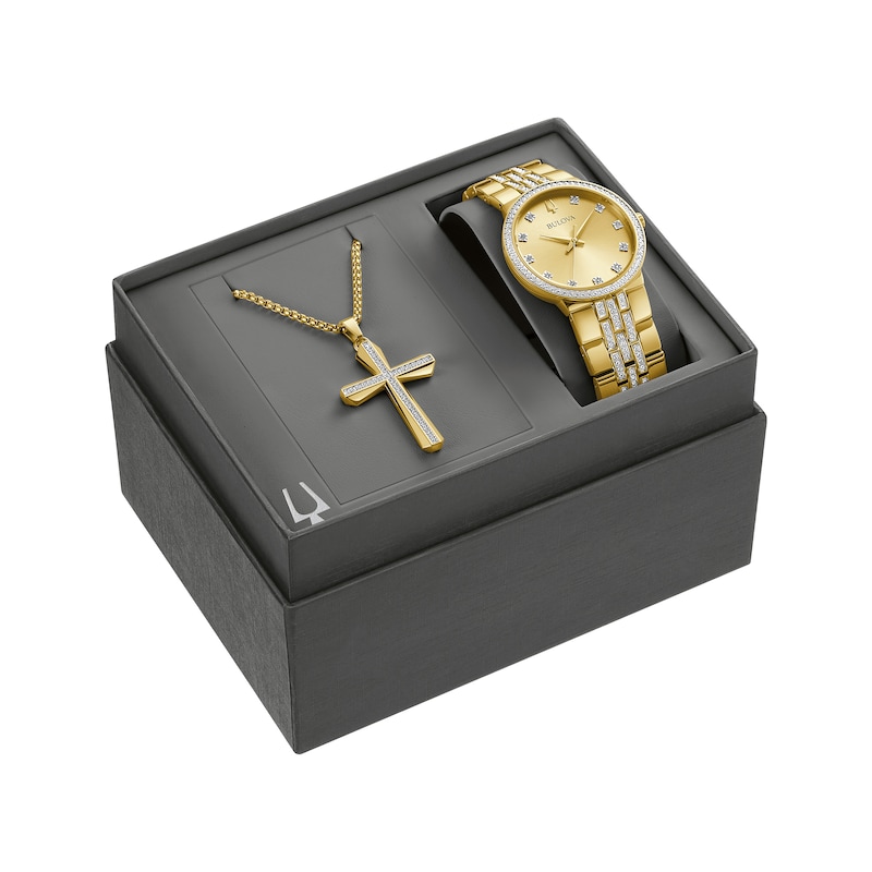 Main Image 1 of Bulova Crystal Collection Men’s Watch Boxed Set 98K113