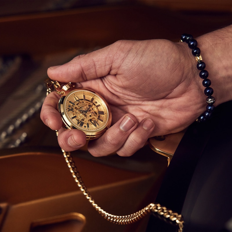 Main Image 4 of Bulova Sutton Dress/Classic Exhibition Automatic Men's Pocket Watch 97A178