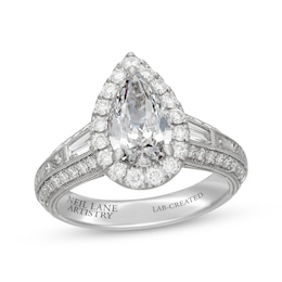 Neil Lane Artistry Pear-Shaped Lab-Grown Diamond Engagement Ring 2-1/2 ct tw Platinum