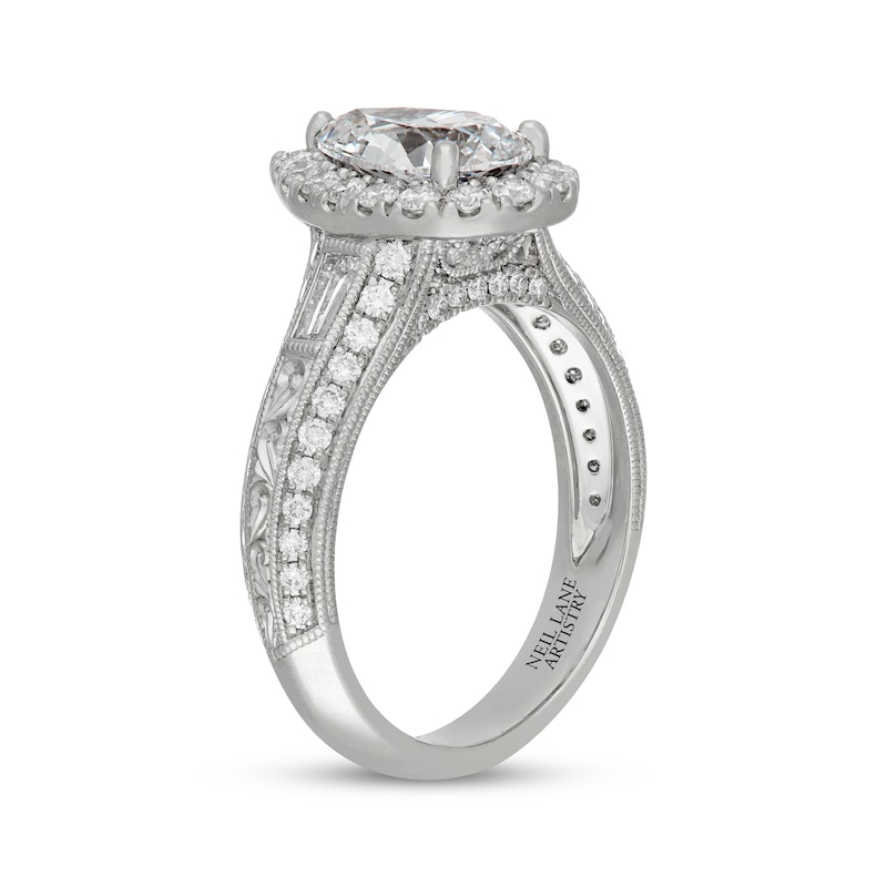 Main Image 2 of Neil Lane Artistry Heritage Pear-Shaped Lab-Grown Diamond Engagement Ring 2-1/2 ct tw Platinum