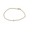 Thumbnail Image 1 of STUDIO BY KAY White Lab-Created Sapphire Bezel-Set Bracelet 24K Yellow Gold Vermeil Sterling Silver 7.5"