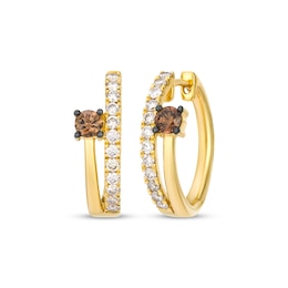Le Vian Good Karma Diamond Hoop Earrings 7/8 ct tw 14K Honey Gold