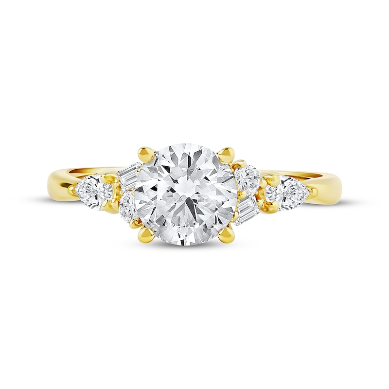 Main Image 3 of Now + Forever Lab-Grown Diamonds Round-Cut Hidden Halo Engagement Ring 2 ct tw 14K Yellow Gold