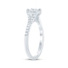 Thumbnail Image 2 of Now + Forever Lab-Grown Diamonds Princess-Cut Halo Engagement Ring 3/4 ct tw 14K White Gold