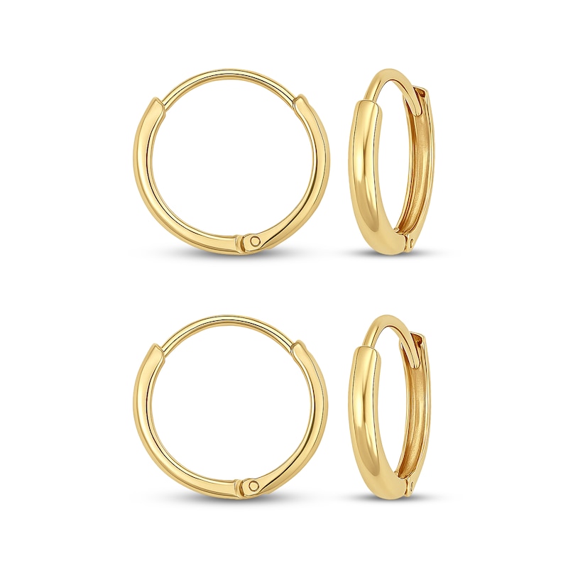Main Image 1 of Children's Hoop Earrings Gift Set 14K Yellow Gold