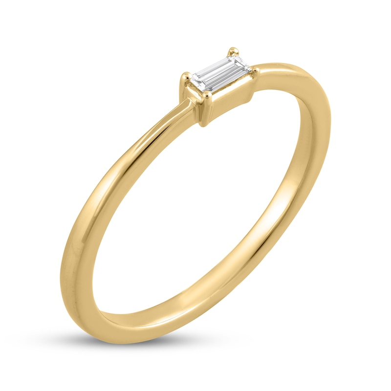 Main Image 2 of STUDIO BY KAY Baguette-Cut Diamond Ring 1/20 ct tw 24K Yellow Gold Vermeil Sterling Silver