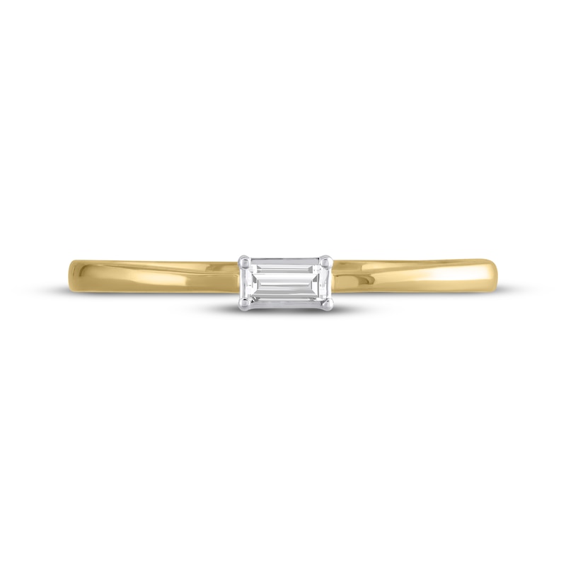 Main Image 3 of STUDIO BY KAY Baguette-Cut Diamond Ring 1/20 ct tw 24K Yellow Gold Vermeil Sterling Silver