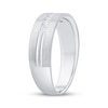 Thumbnail Image 2 of Men's Diamond Seven-Stone Brushed Anniversary Ring 1/4 ct tw 10K White Gold