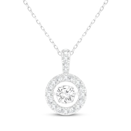 Unstoppable Love Lab-Grown Diamond Necklace 2 ct tw 10K White Gold 19"
