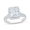 Thumbnail Image 1 of Now + Forever Lab-Grown Diamonds Radiant-Cut Halo Engagement Ring 3 ct tw 14K White Gold