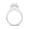 Thumbnail Image 2 of Now + Forever Lab-Grown Diamonds Radiant-Cut Halo Engagement Ring 3 ct tw 14K White Gold