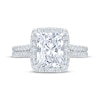 Thumbnail Image 3 of Now + Forever Lab-Grown Diamonds Radiant-Cut Halo Engagement Ring 3 ct tw 14K White Gold