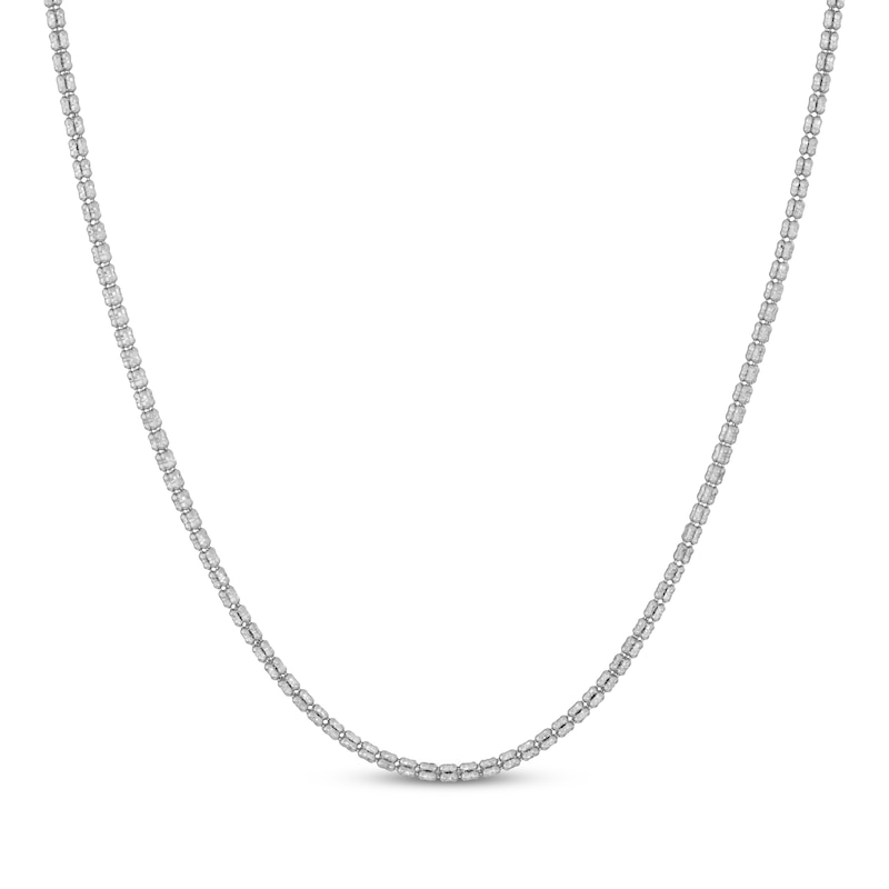 Main Image 1 of 2.6mm Diamond-Cut Ice Chain Necklace Solid 10K White Gold 18"